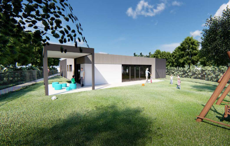 micro-crèche de Ménac, vue du grand jardin