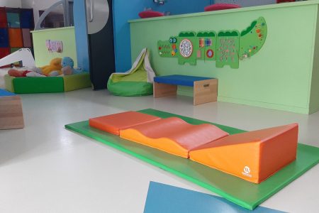 Parcours de motricité dans al crèche Rigolo Comme La Vie à Roncq