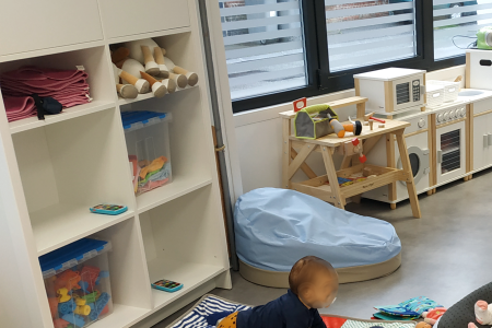 intérieur de la crèche à Baisieux